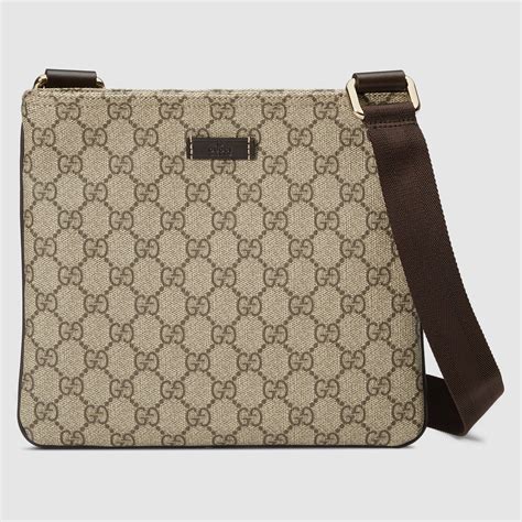 gucci gg supreme canvas messenger bag brown|gucci gg supreme crossbody bag.